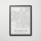 Halmstad Karta Poster