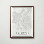 Halmstad Karta Poster