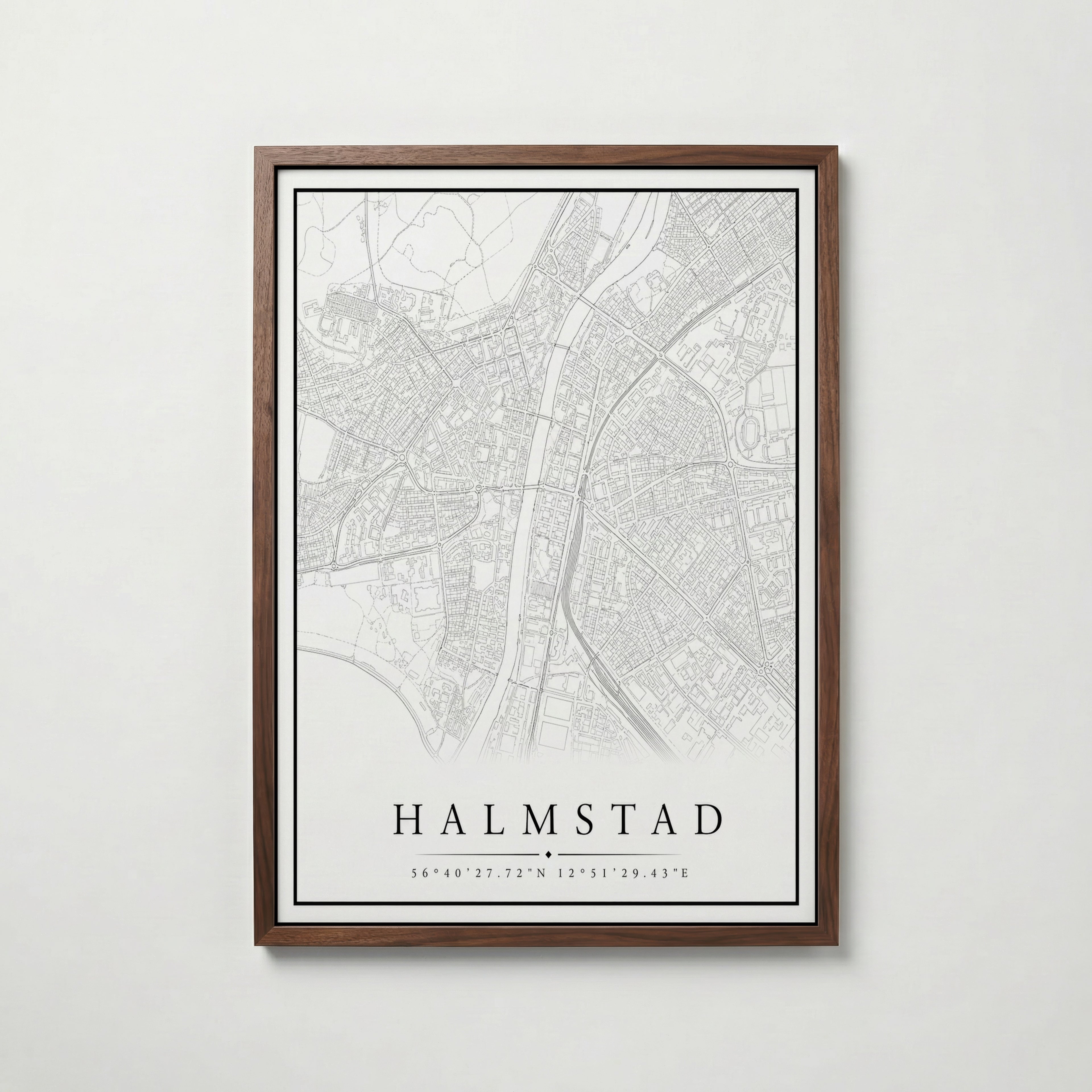Halmstad Karta Poster