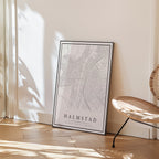 Halmstad Karta Poster
