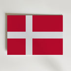 Denmark National Flag Poster affisch – poster till väggdekoration – köp online hos Bozetto