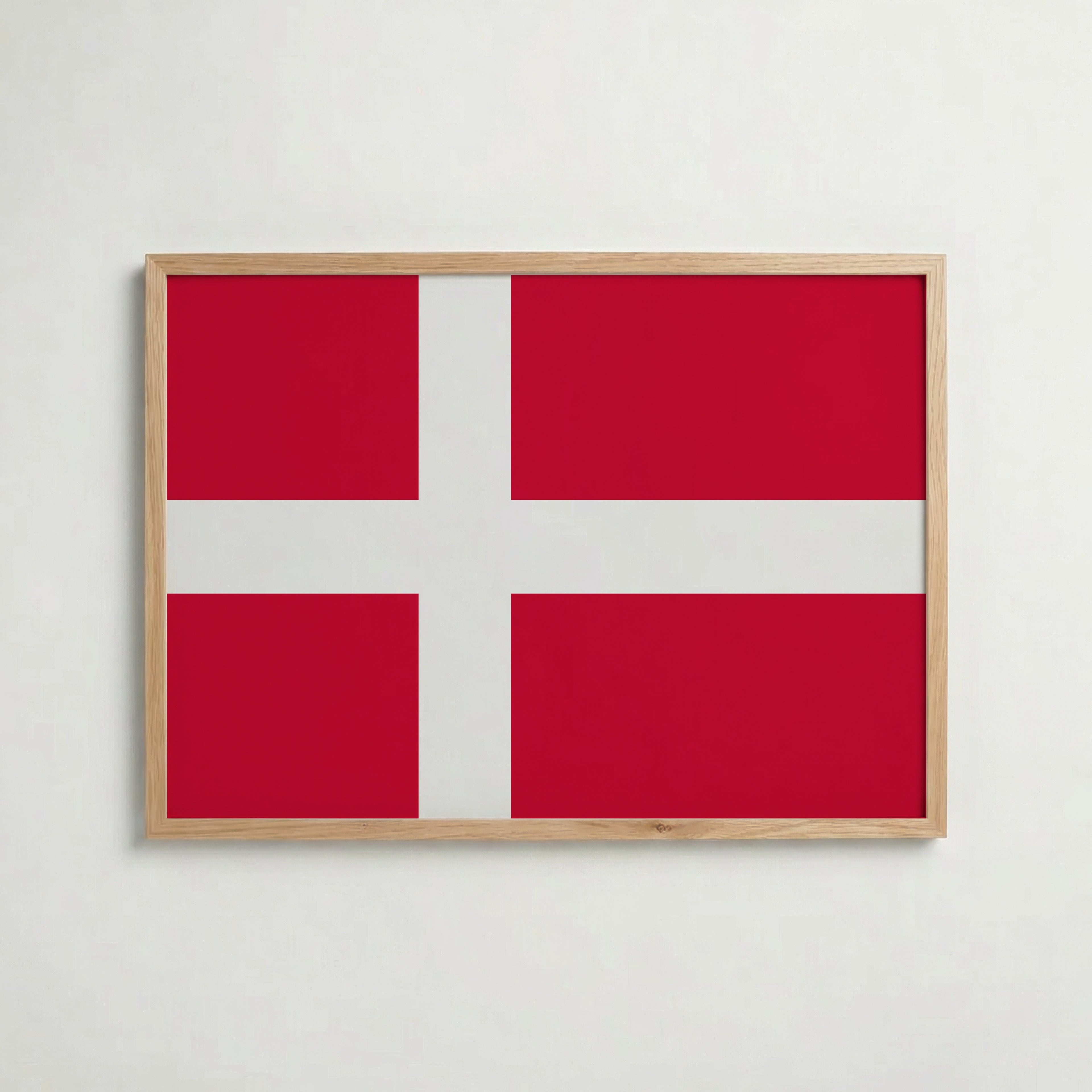 Denmark National Flag Poster – poster väggdekoration inredning – Affischer hos Bozetto