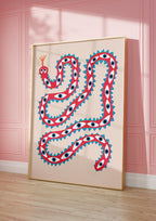 Playful Snake Art Poster