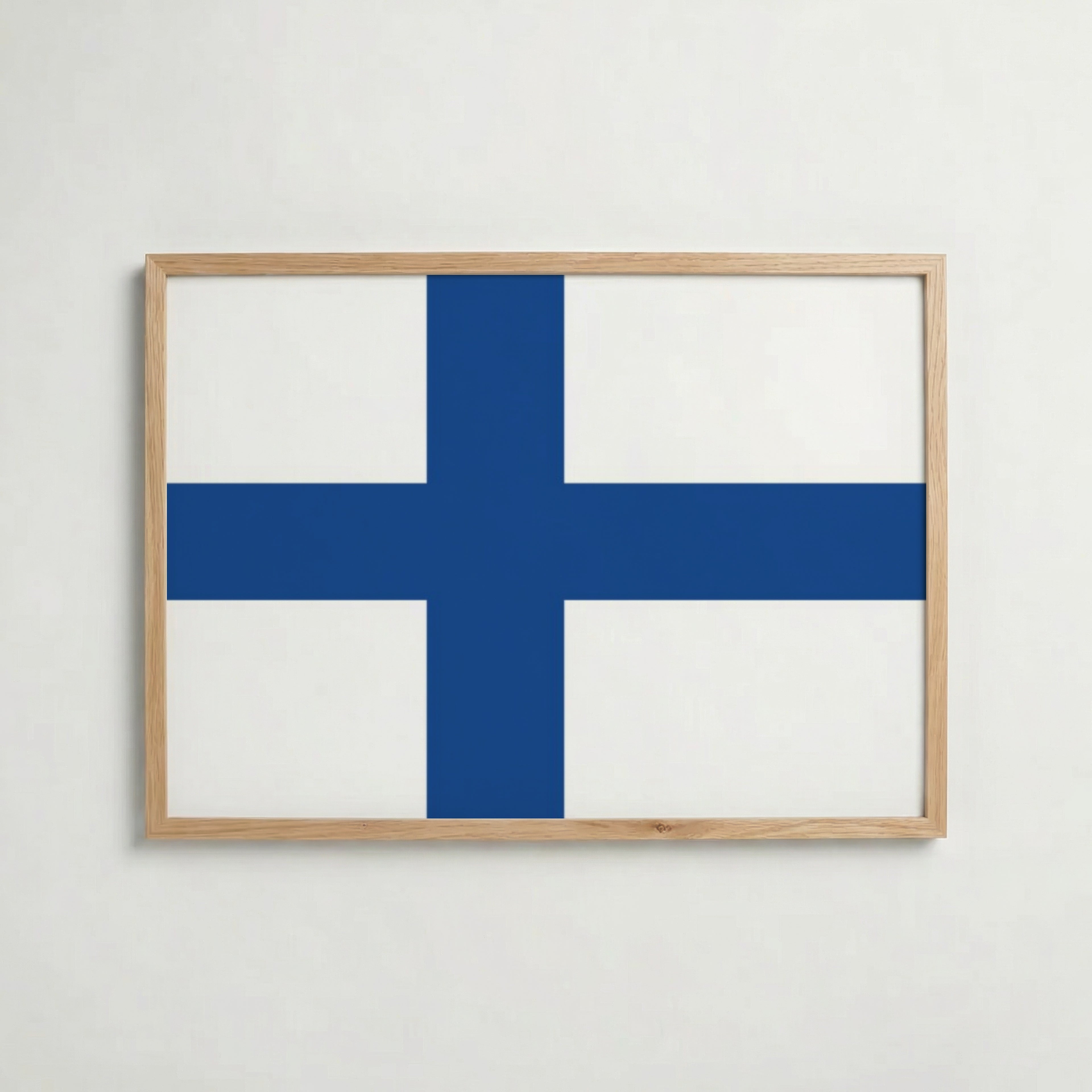 Finland National Flag Poster – poster väggdekoration inredning – Affischer hos Bozetto
