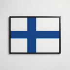 Finland National Flag Poster affisch – köp poster online – Bozetto väggdekoration