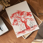 Red Harmony Tree Poster