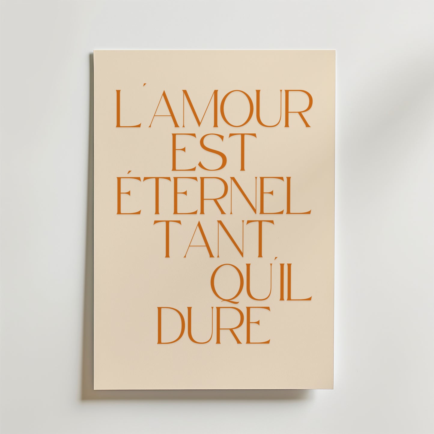 Lamour Est Eternel Tant Quil Dure Poster