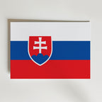 Slovakia National Flag Poster affisch – poster till väggdekoration – köp online hos Bozetto