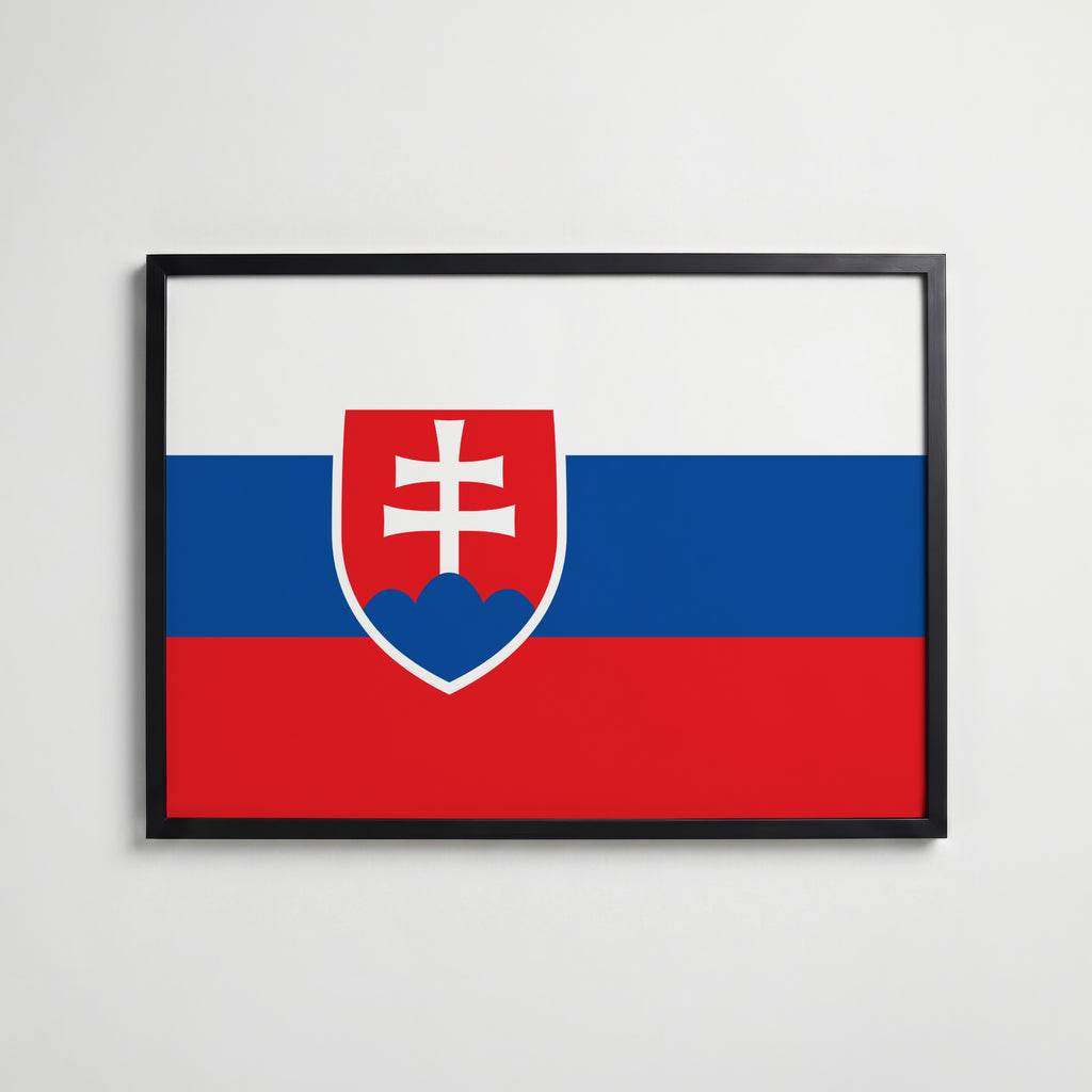 Slovakia National Flag Poster affisch – köp poster online – Bozetto väggdekoration