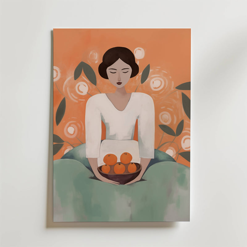 Woman with Oranges Poster