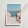Santorini Horizon Path Poster