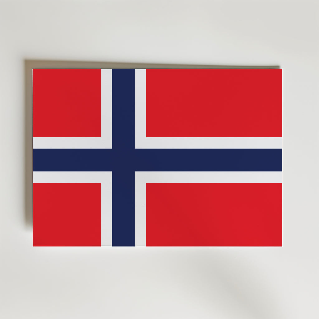 Norway National Flag Poster affisch – poster till väggdekoration – köp online hos Bozetto