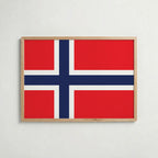 Norway National Flag Poster – poster väggdekoration inredning – Affischer hos Bozetto
