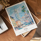 Pisa Leaning Landmark Poster