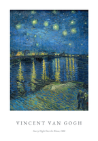 Van Gogh Starry Night Over Rhone Poster
