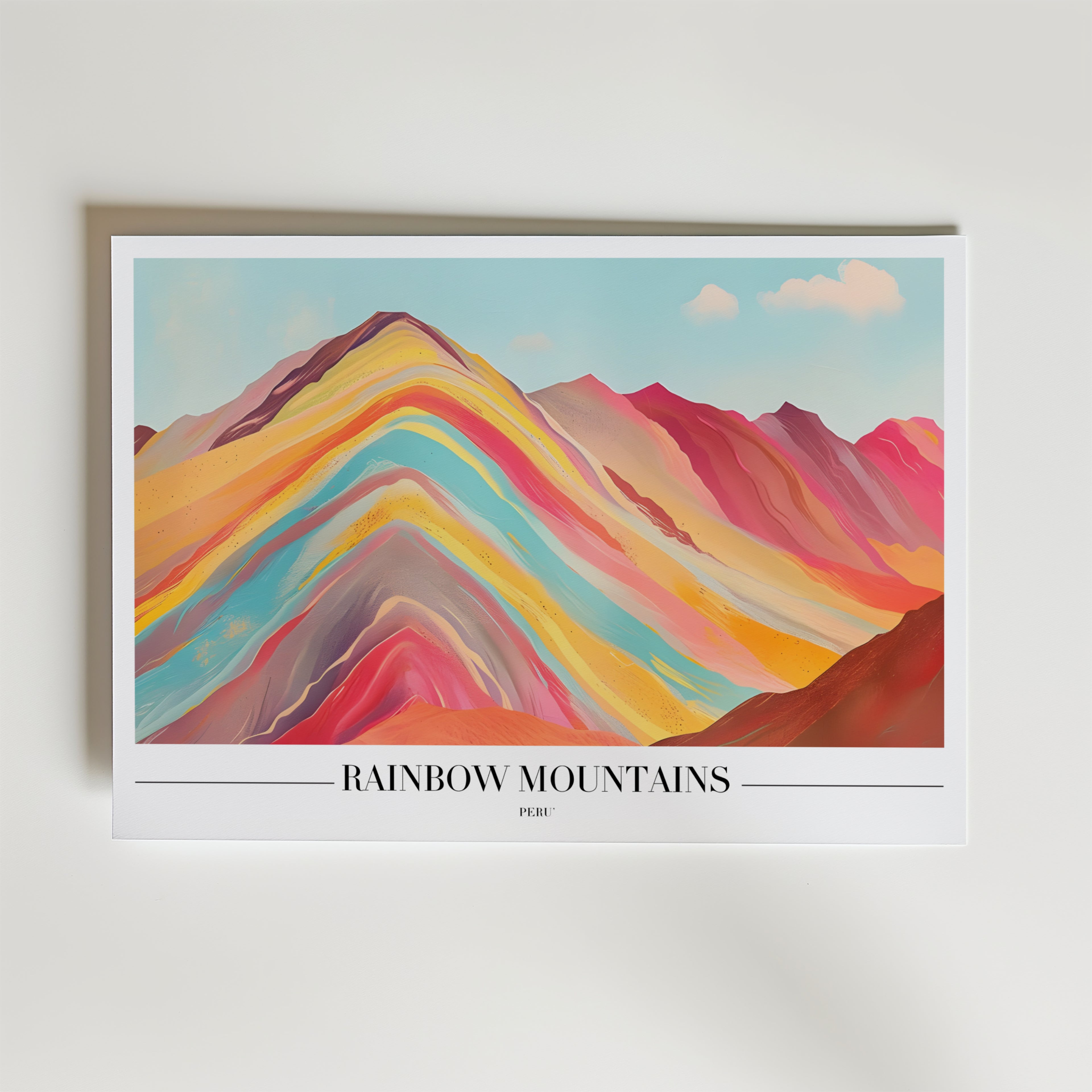 Rainbow Mountains Poster