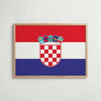 Croatia National Flag Poster – poster väggdekoration inredning – Affischer hos Bozetto