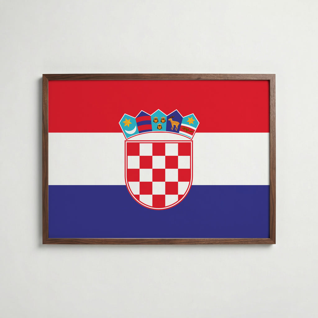 Croatia National Flag Poster poster – väggdekoration för hemmet – köp hos Bozetto
