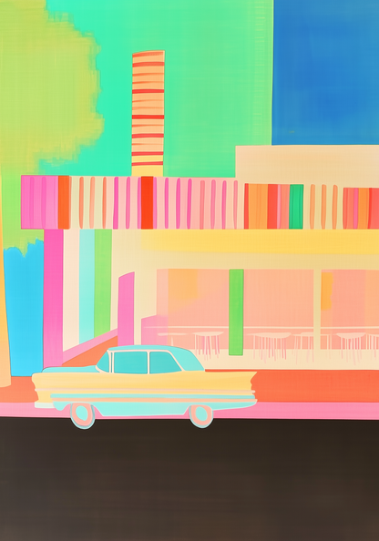 Neon Diner Daydream Poster