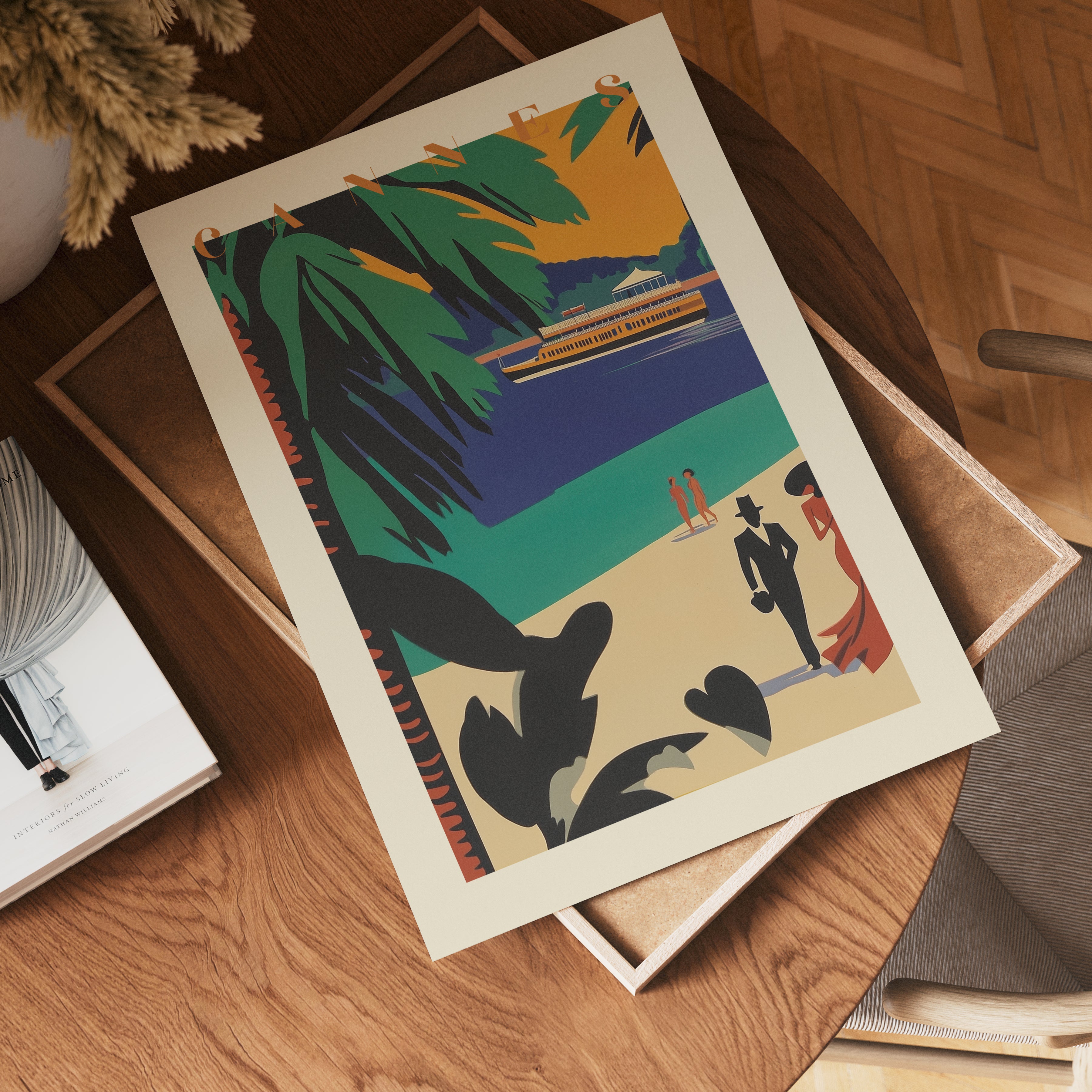 Art Deco Cannes Poster