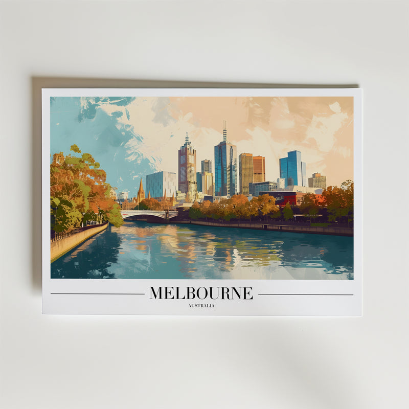 Melbourne Skyline Poster