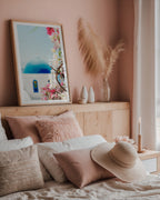 Santorini Bloom Escape Poster