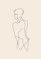 Solitary Line Body Poster