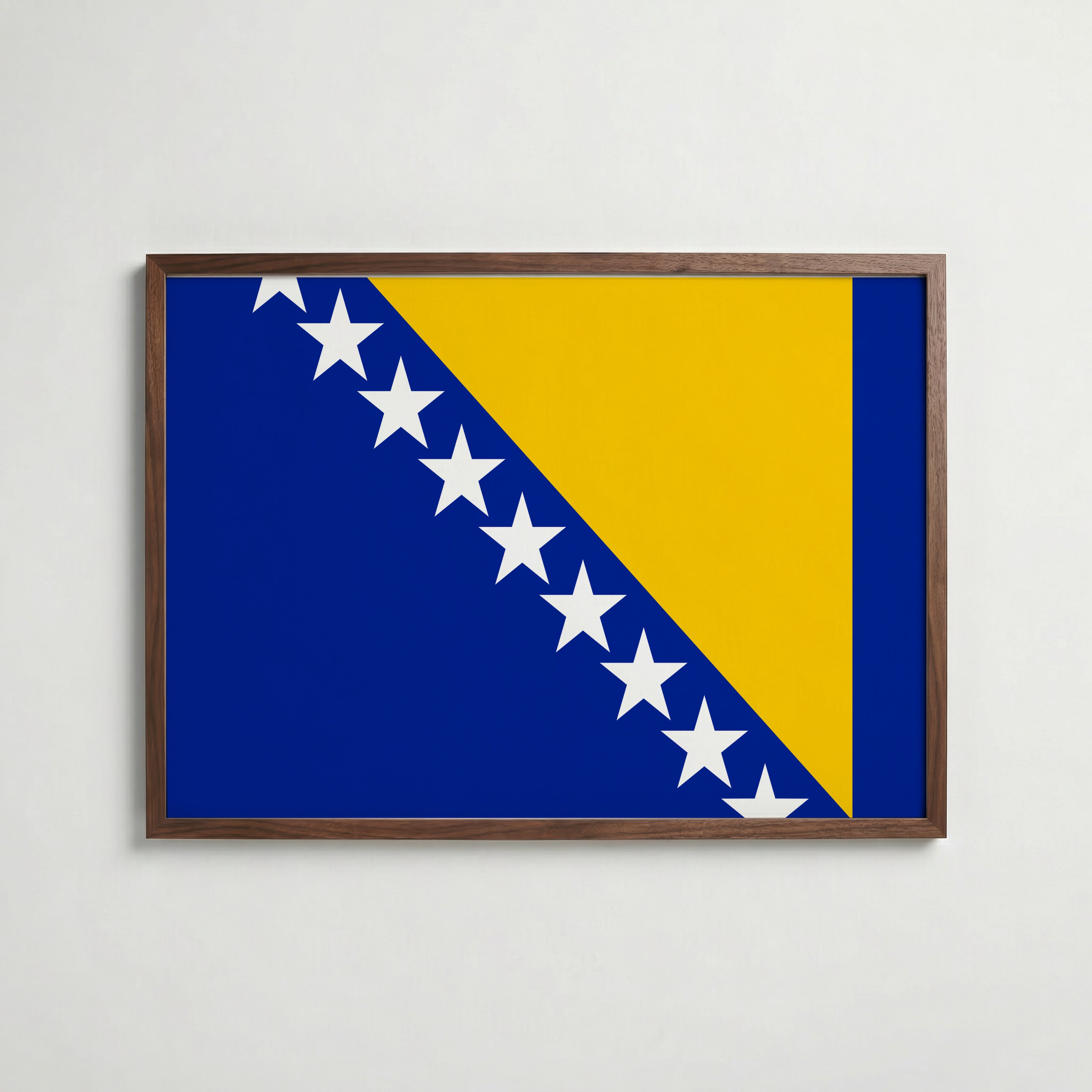 Bosnia and Herzegovina National Flag Poster poster – väggdekoration för hemmet – köp hos Bozetto