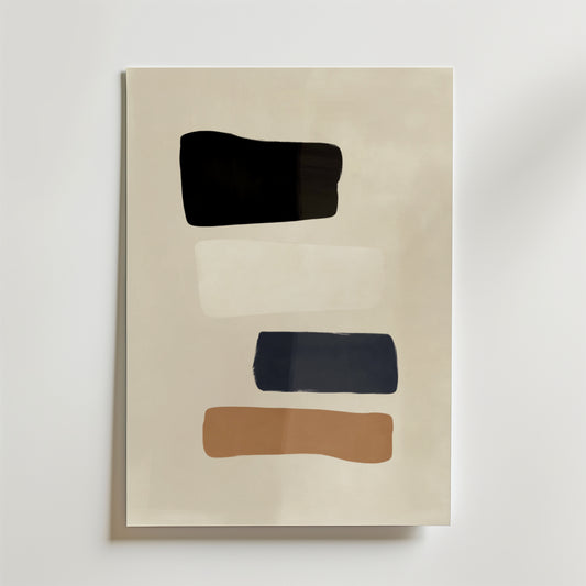 Earth Tone Blocks Poster