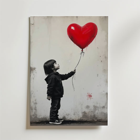 Girl With Love Balloon Poster