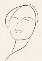 Minimalist Female Portrait Poster