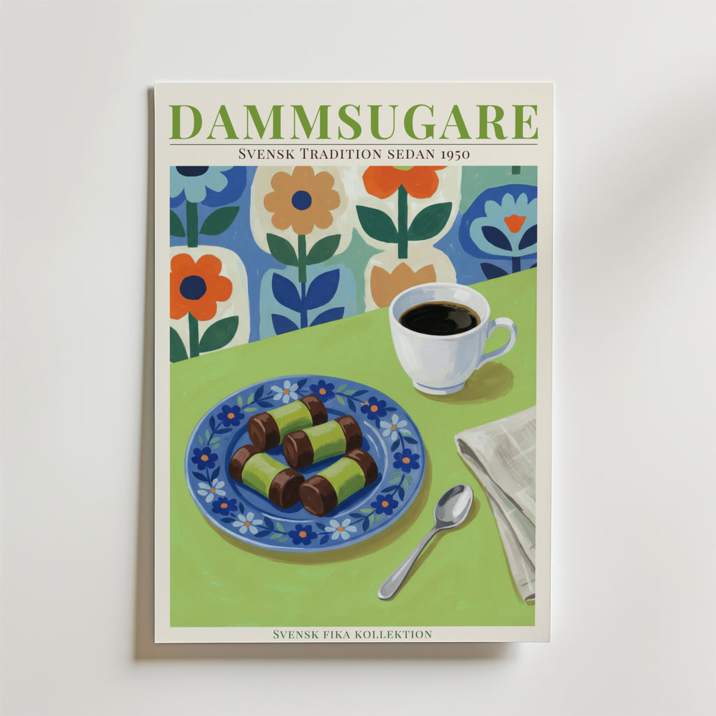 Dammsugare (Punchrulle) Poster – En färgstark och lekfull poster som hyllar en klassisk favorit från den svenska