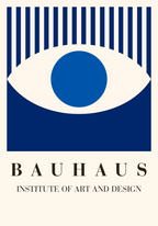 Bauhaus Blue Eye Poster
