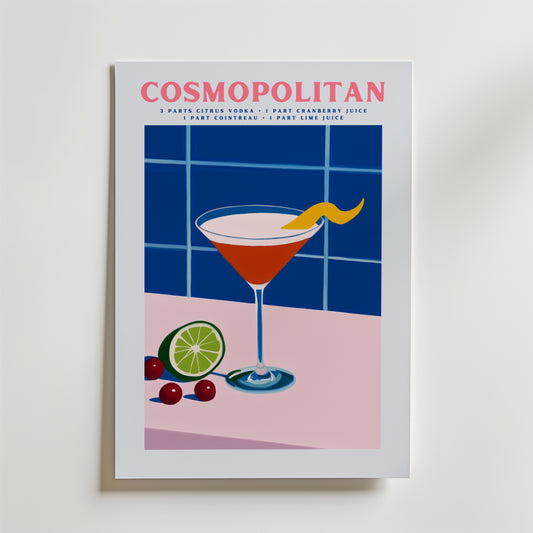 Cosmopolitan Cocktail Poster