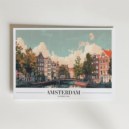 Amsterdam Canal View Poster