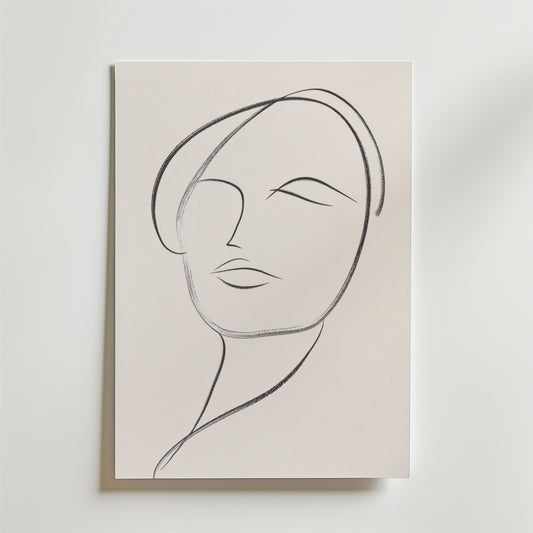 Minimalist Female Portrait Poster