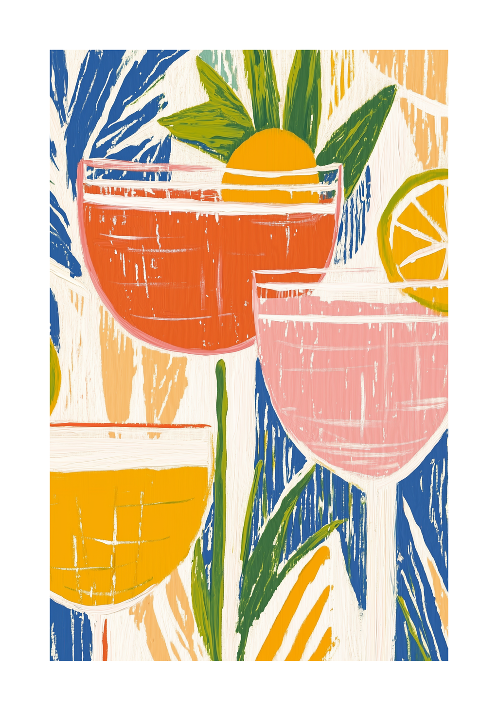 Tropical Reflections Drink Poster