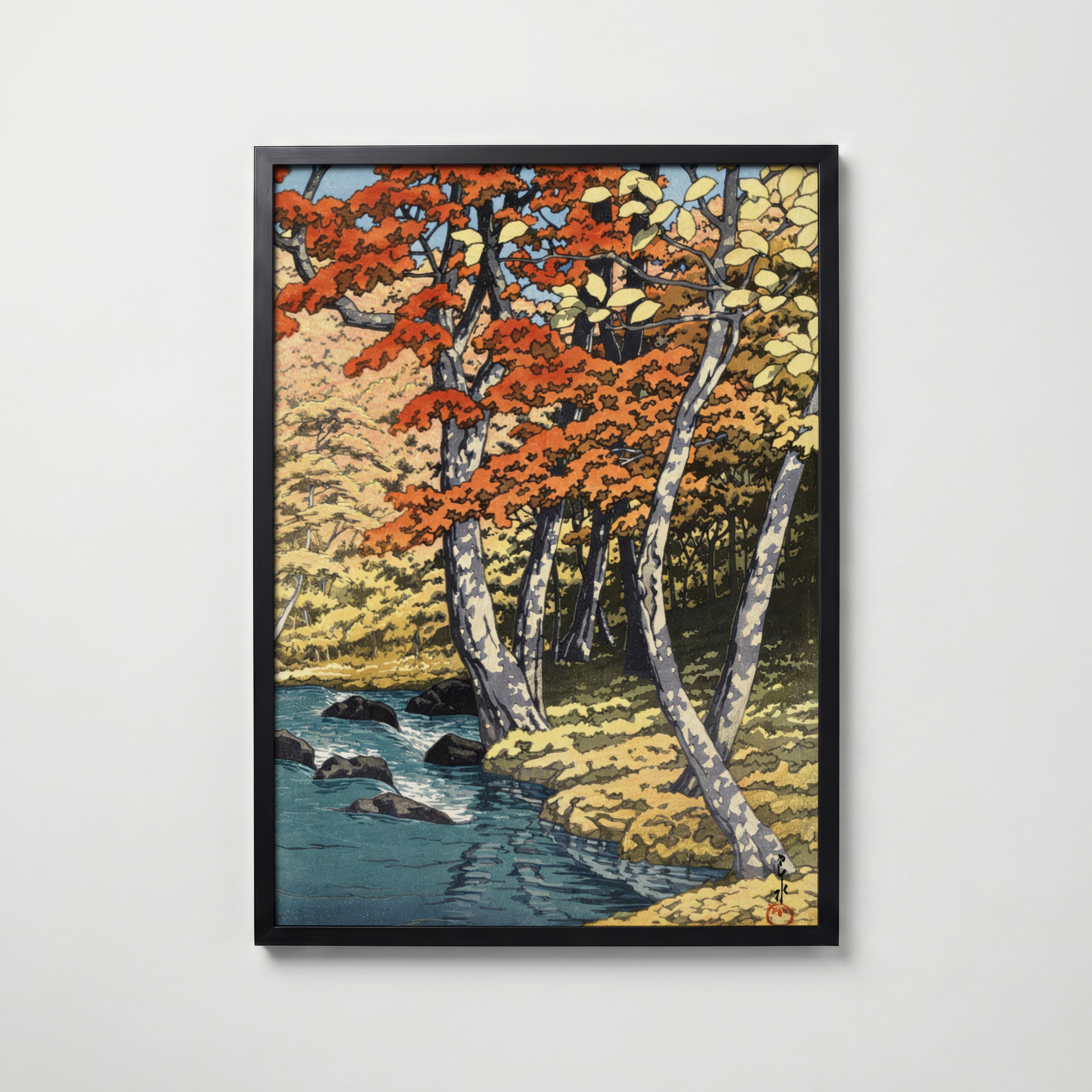 Autumn at Oirase Kawase Hasui Poster – köp affisch till hemmet – Bozetto väggdekoration