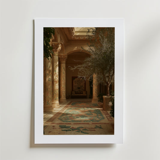 Mediterranean Courtyard Poster