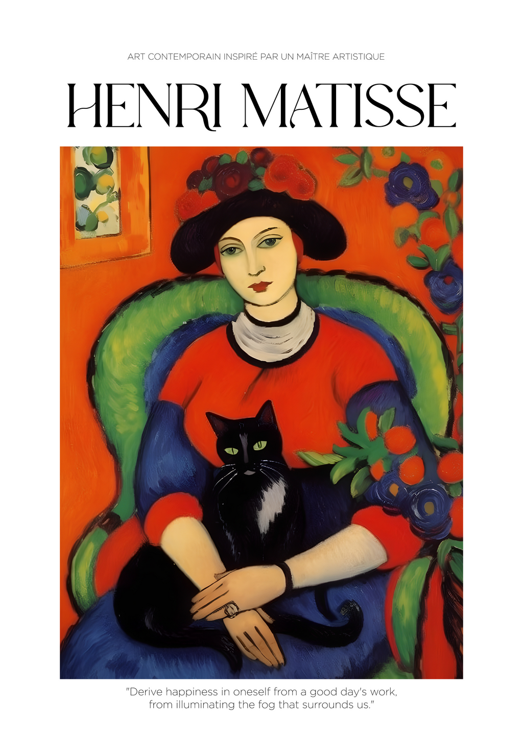 La Femme au Chat Matisse Poster
