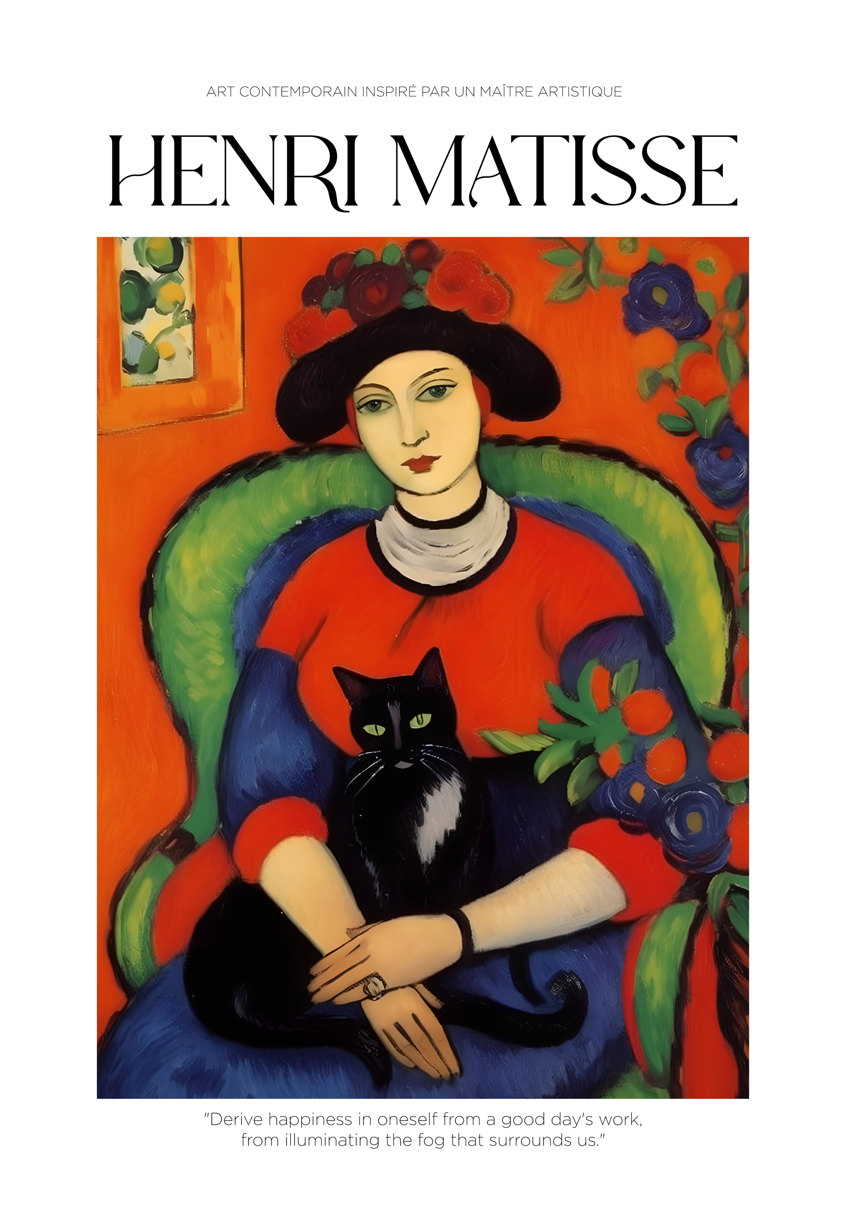 La Femme au Chat Matisse Poster