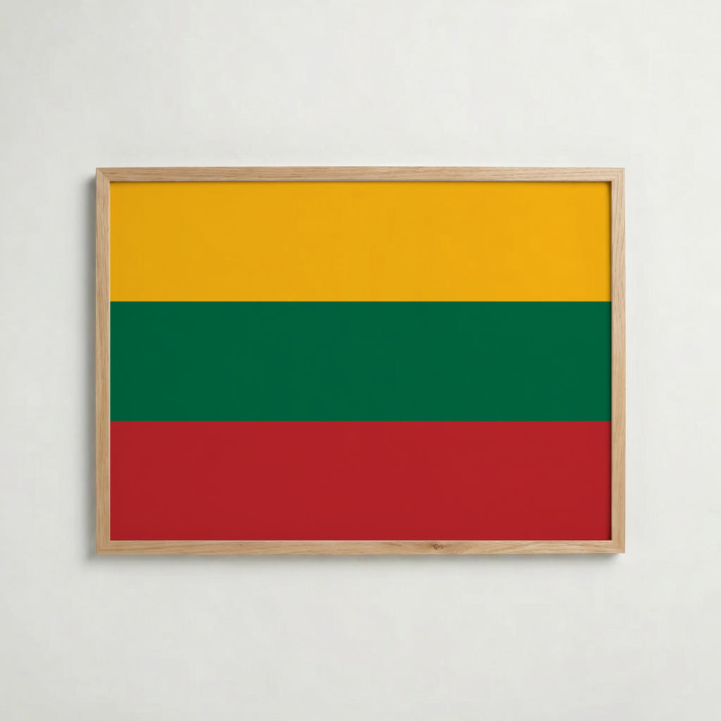 Lithuania National Flag Poster – poster väggdekoration inredning – Affischer hos Bozetto