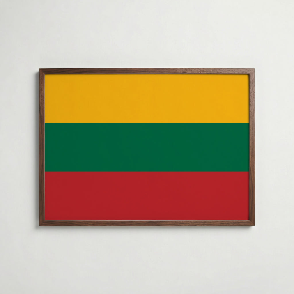 Lithuania National Flag Poster poster – väggdekoration för hemmet – köp hos Bozetto