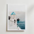 Aegean Cliffside Chapel Poster