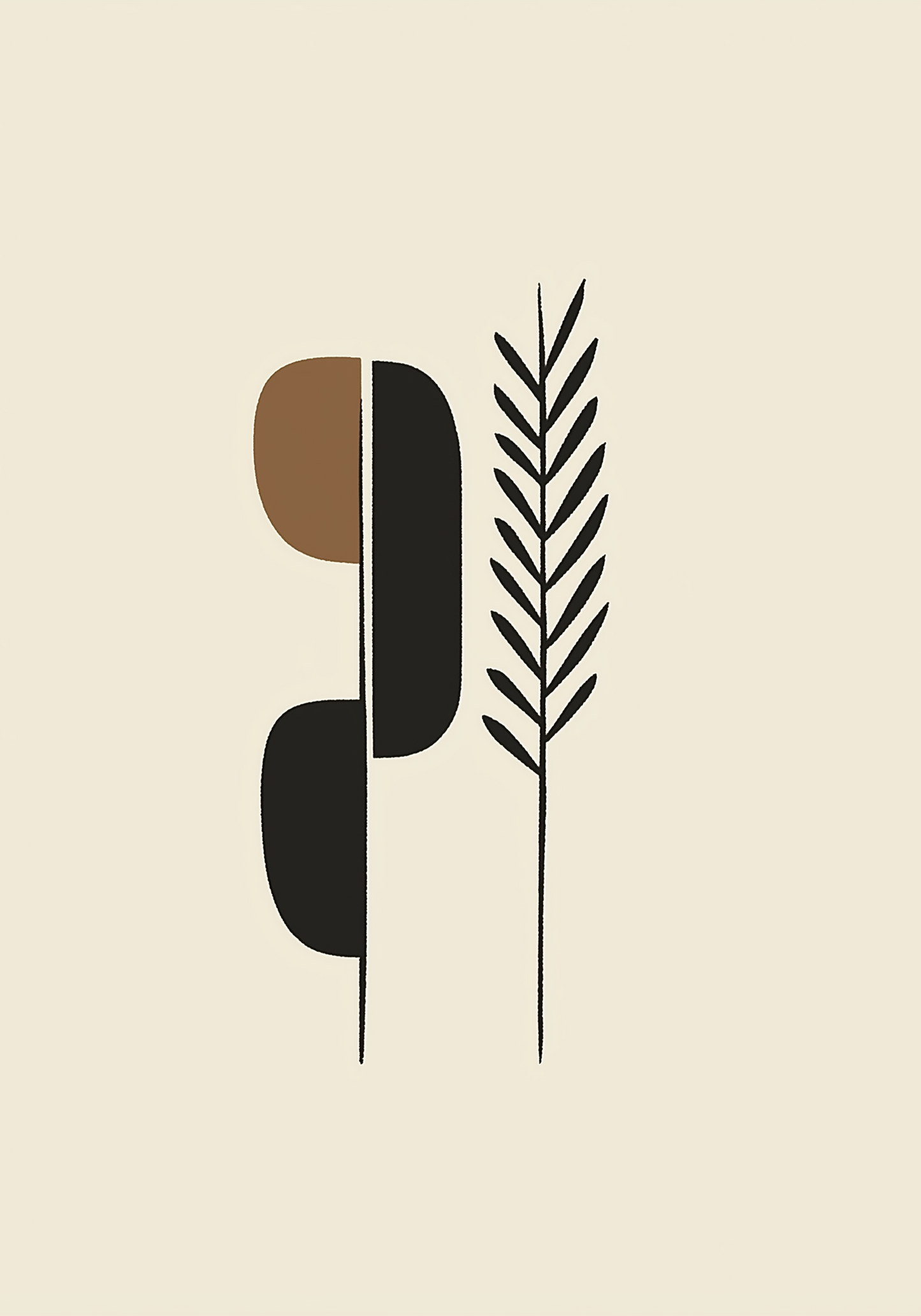 Modern Nature Lines Poster