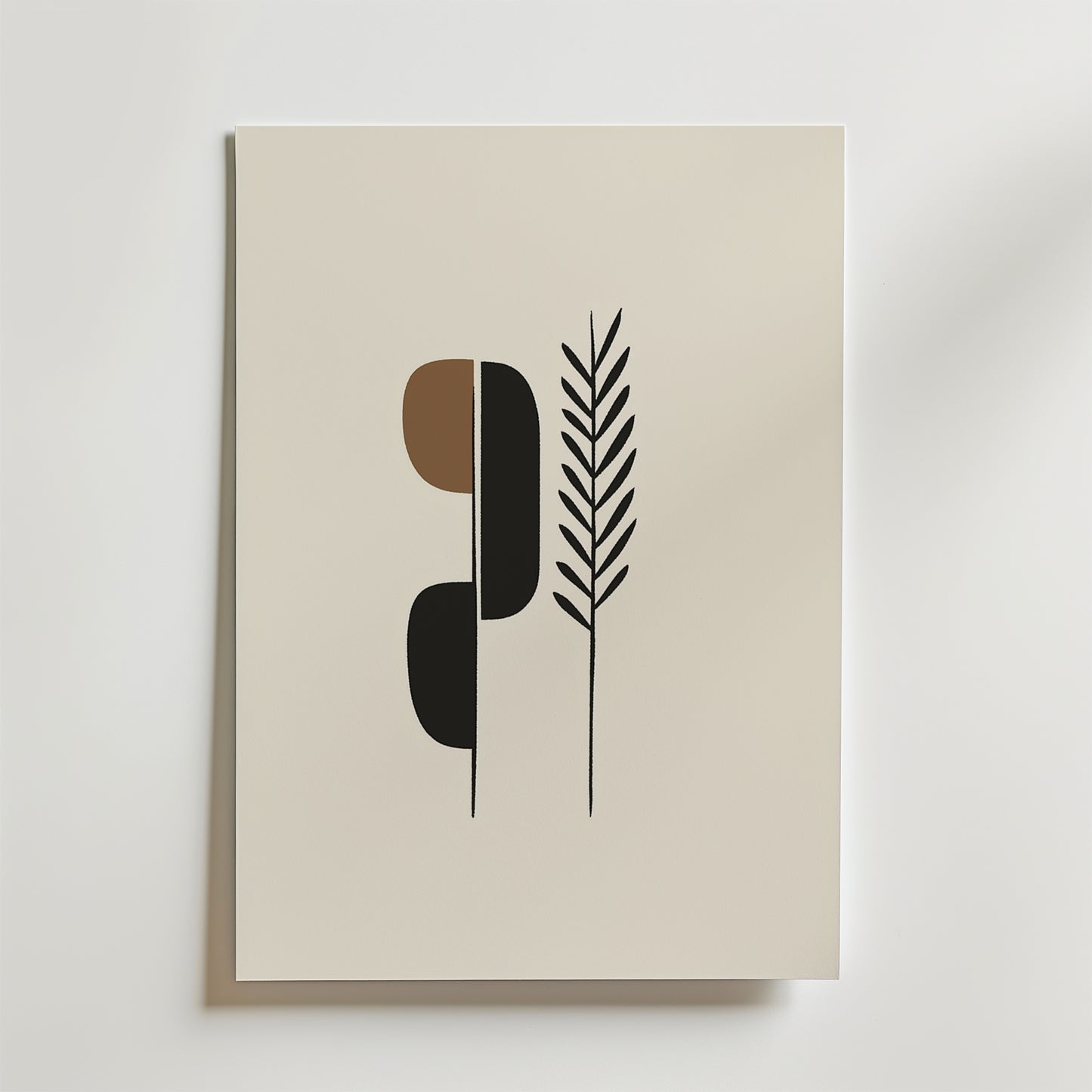 Modern Nature Lines Poster
