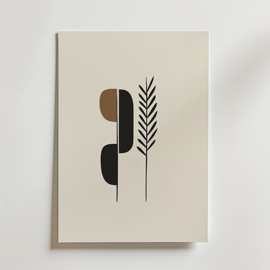 Modern Nature Lines Poster