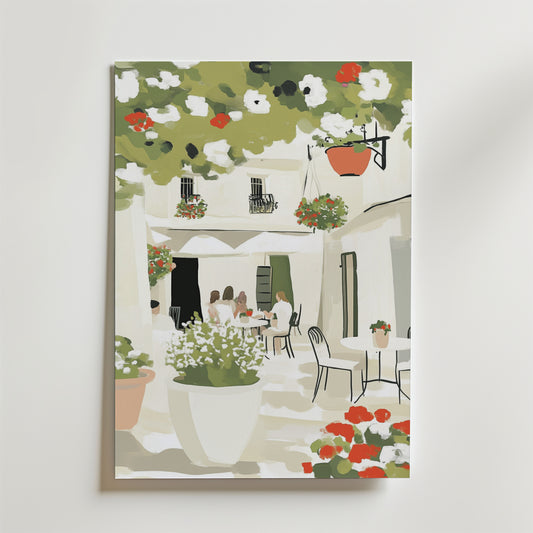 Flower Garden In Rome Poster