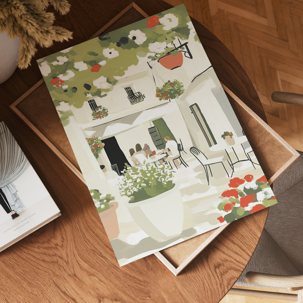 Flower Garden In Rome Poster