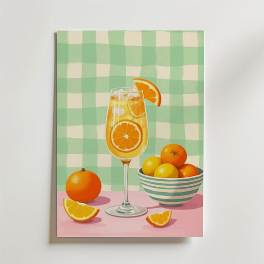 Orange Citrus Cocktail Poster
